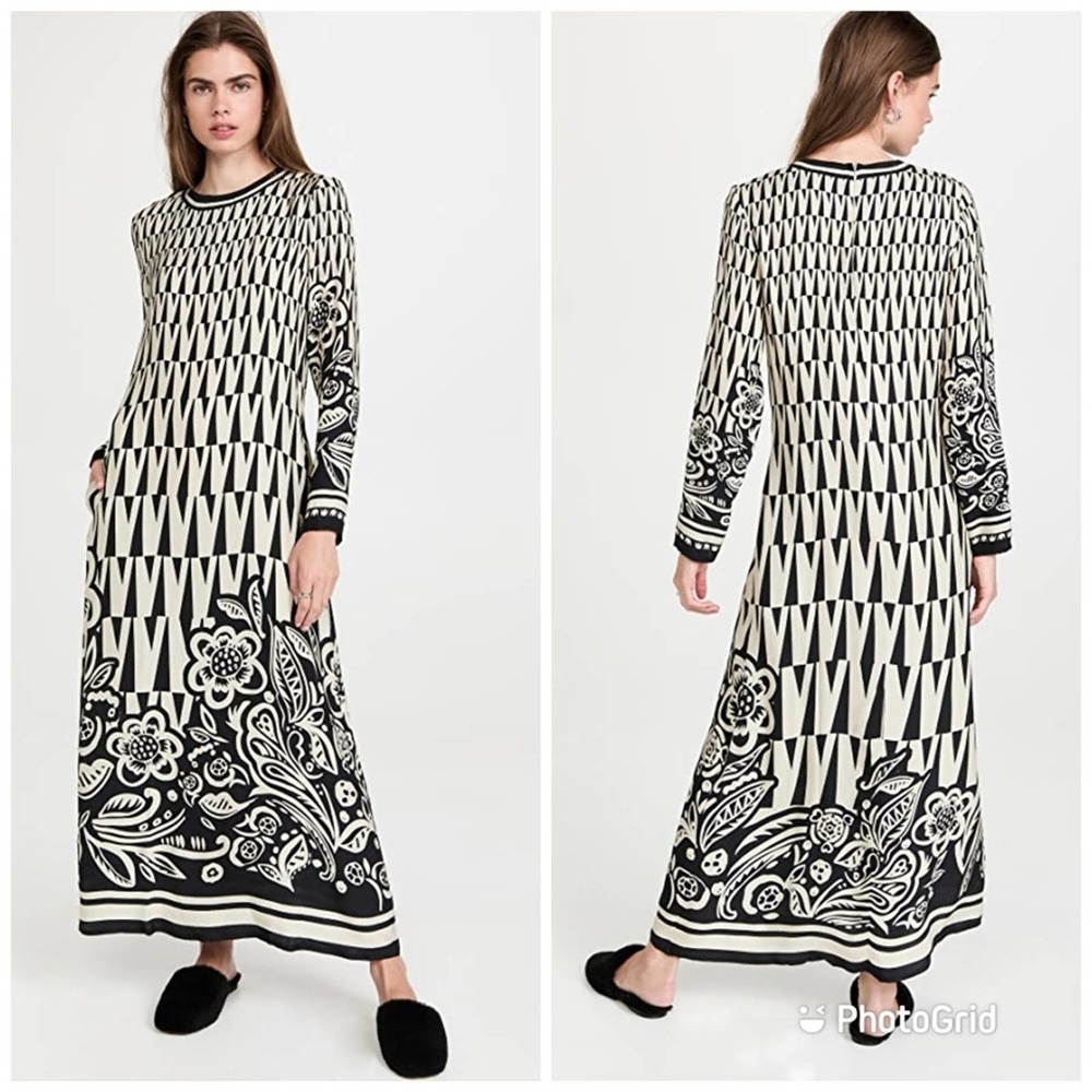 ** SOLD***La Double J Long Sleeve Swing Dress in Fauve Placée small